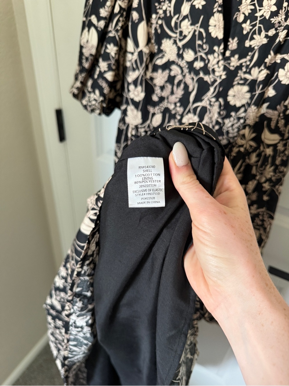 NWT Tuckernuck Hyacinth House Cisco Maxi Dress in Black & Tan Floral Print Small - Picture 5 of 6